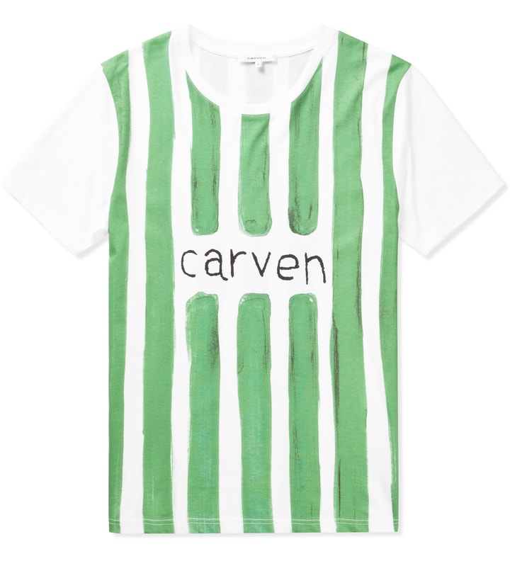 White/Green Watercolor Jersey T-Shirt  Placeholder Image