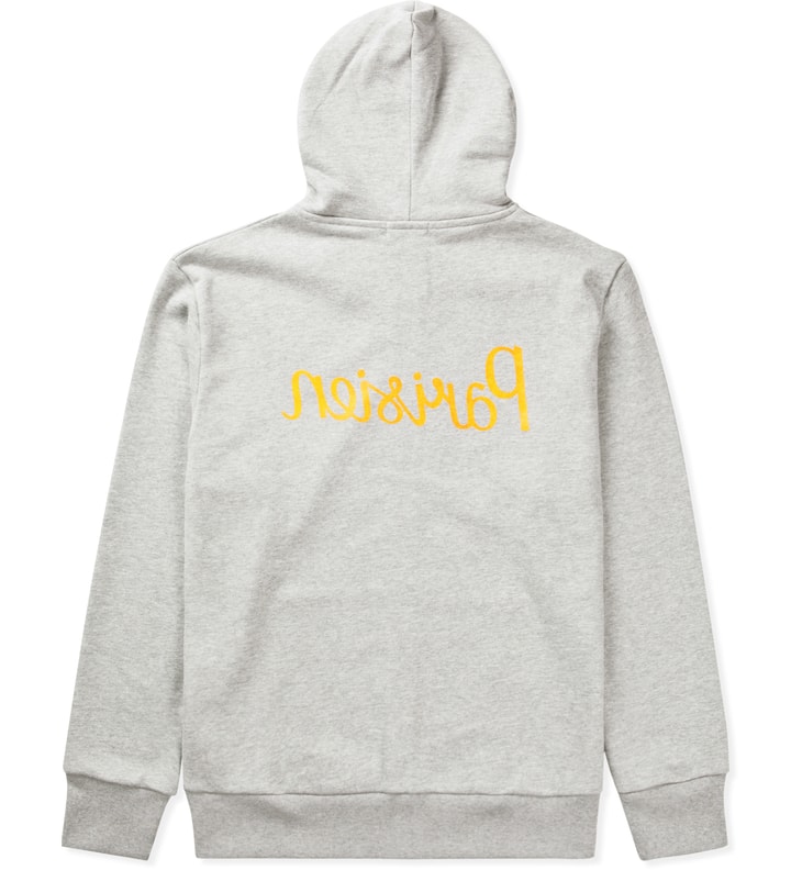 Grey Melange Parisien Reversed Zipped Hoodie Placeholder Image