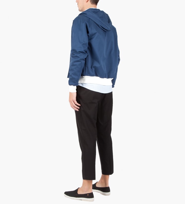 Navy White Fox Head Patched Windbreaker Jacket  Placeholder Image