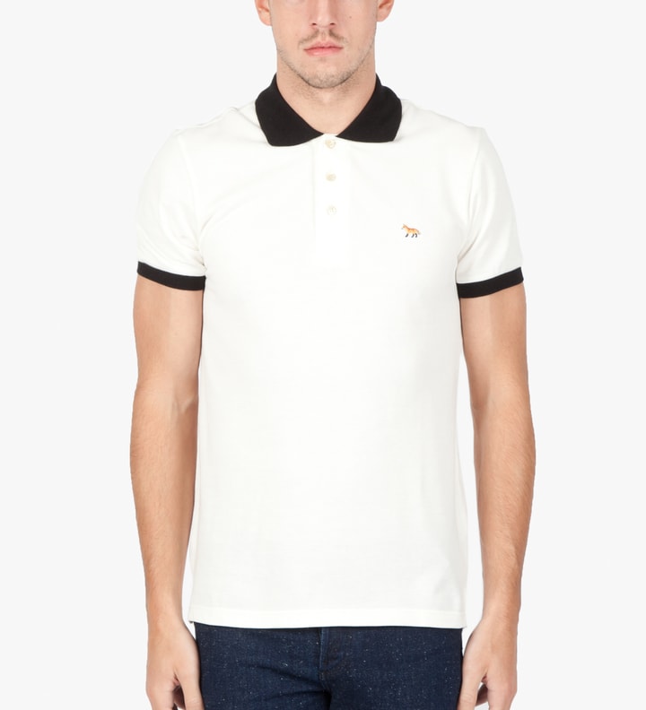 Cream Black Bicolored Polo Shirt  Placeholder Image