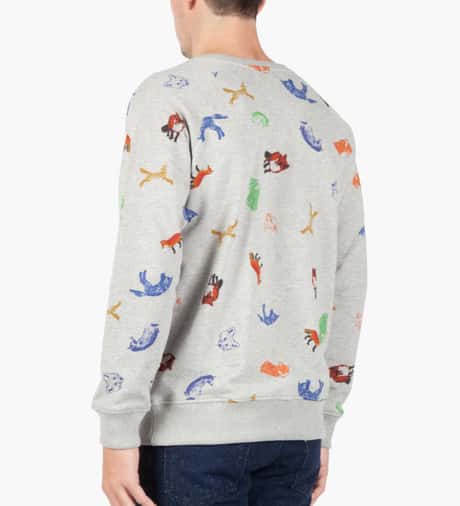 Maison Kitsuné - Grey Melange Childish Sweater | HBX - Globally 