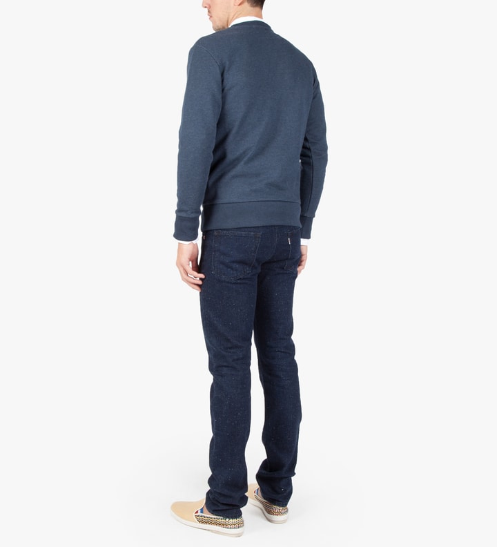 Navy Melange Je Suis Alle Au College Kitsune Sweater  Placeholder Image