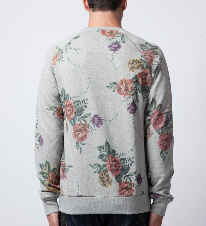 Grey Melange Classic Floral Sweatshirt  Placeholder Image