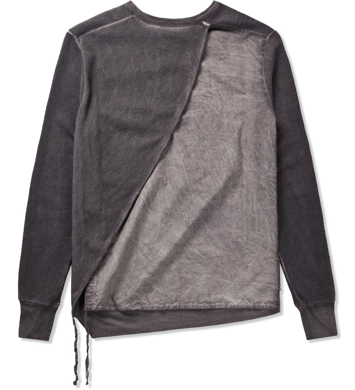 Washed Out Grey Tempari Side Slit Sweater  Placeholder Image