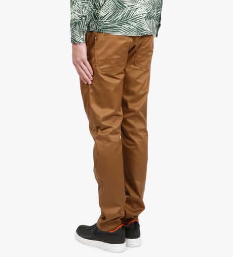 Brown Carhartt Work in Progress Pants for Men