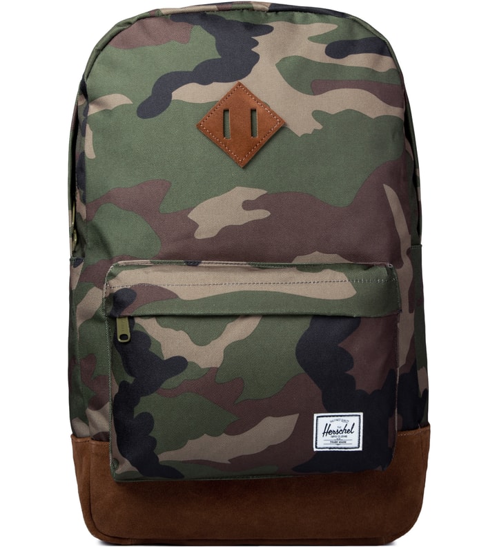 Woodland Camo/Suede Heritage Backpack  Placeholder Image