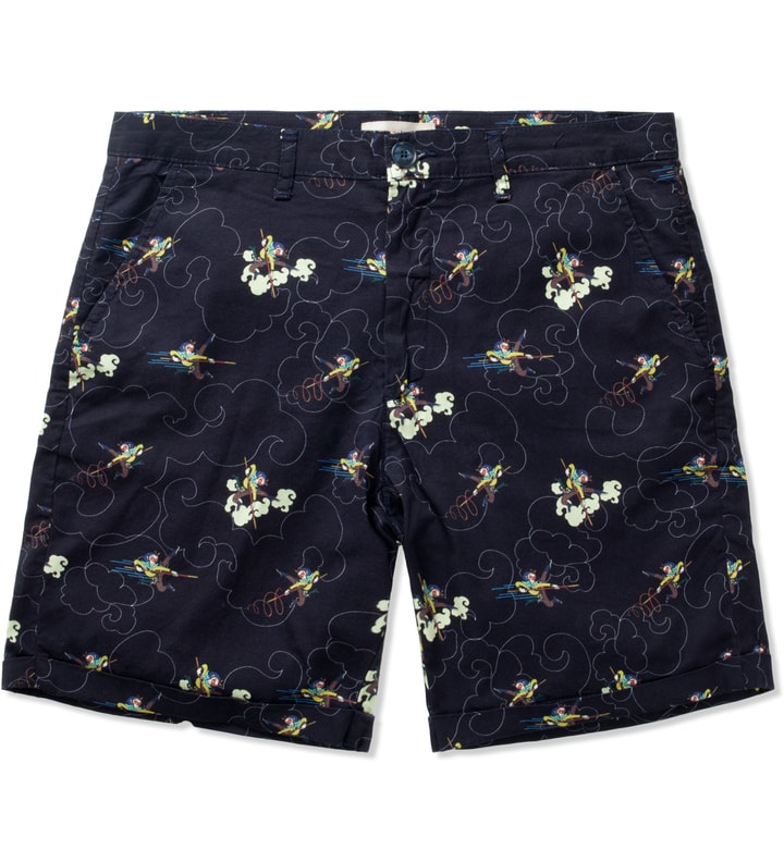 Navy Monkey King Print Short Placeholder Image