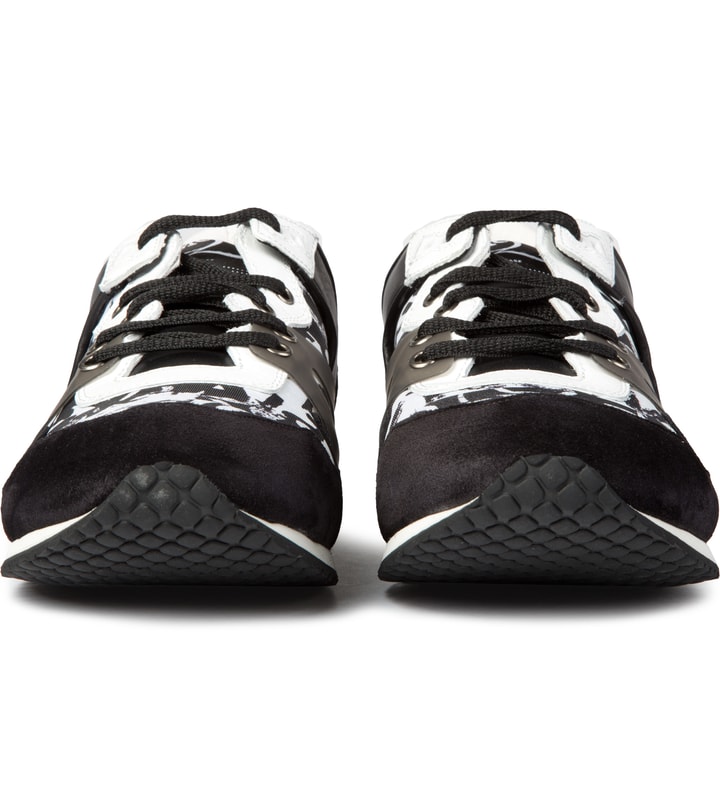 Optic White MCQ Leather Text Stripe Print Runners Placeholder Image