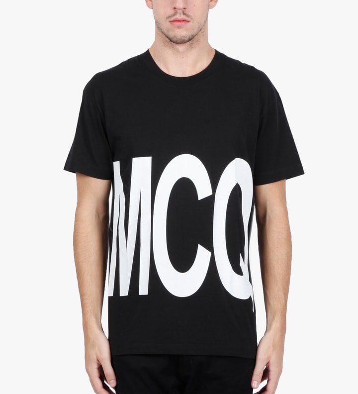 Darkest Black Oversized MCQ Logo Dropped Shoulder T-Shirt Placeholder Image