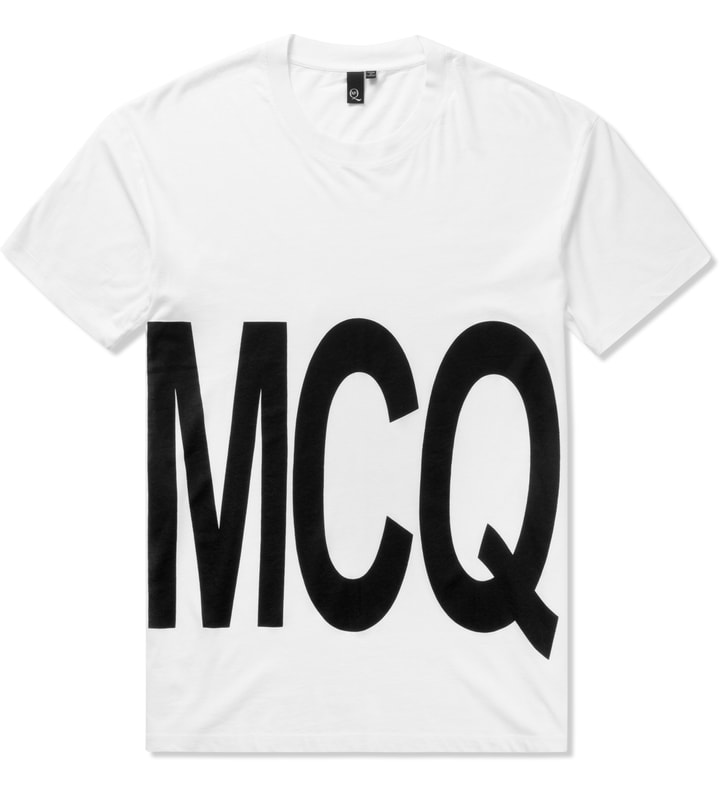 Optic White Oversized MCQ Logo Dropped Shoulder T-Shirt  Placeholder Image
