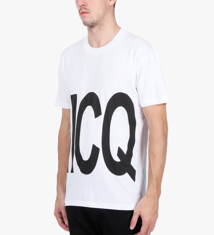 Optic White Oversized MCQ Logo Dropped Shoulder T-Shirt  Placeholder Image