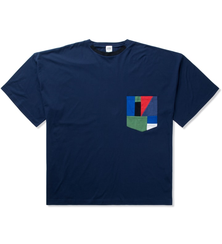 Navy Poji Pocket Oversize T-Shirt Placeholder Image