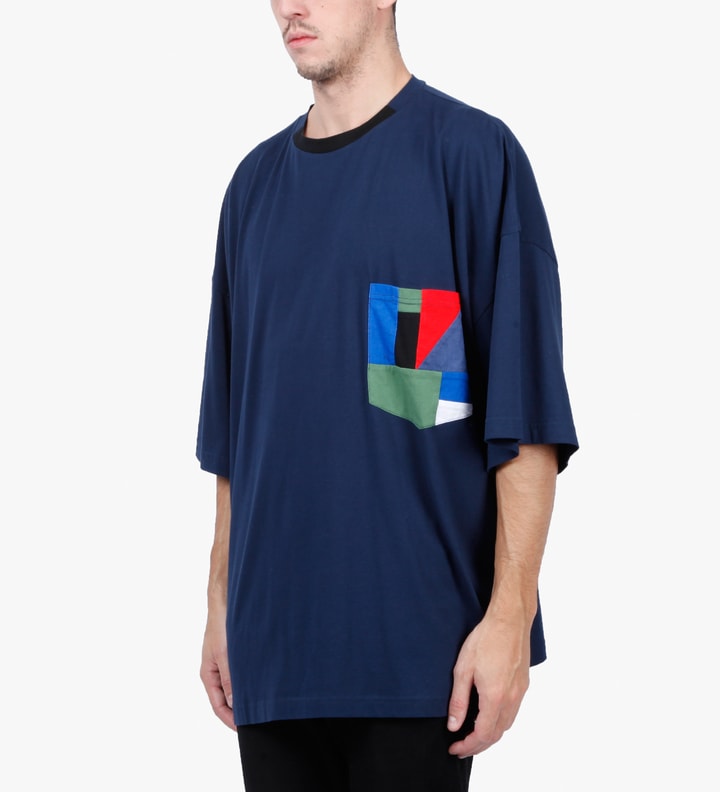 Navy Poji Pocket Oversize T-Shirt Placeholder Image
