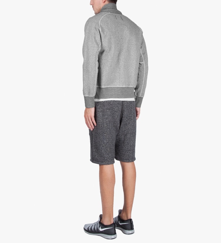 Natural/Grey RC-3241 Heavyweight Terry L/S Varsity Jacket  Placeholder Image