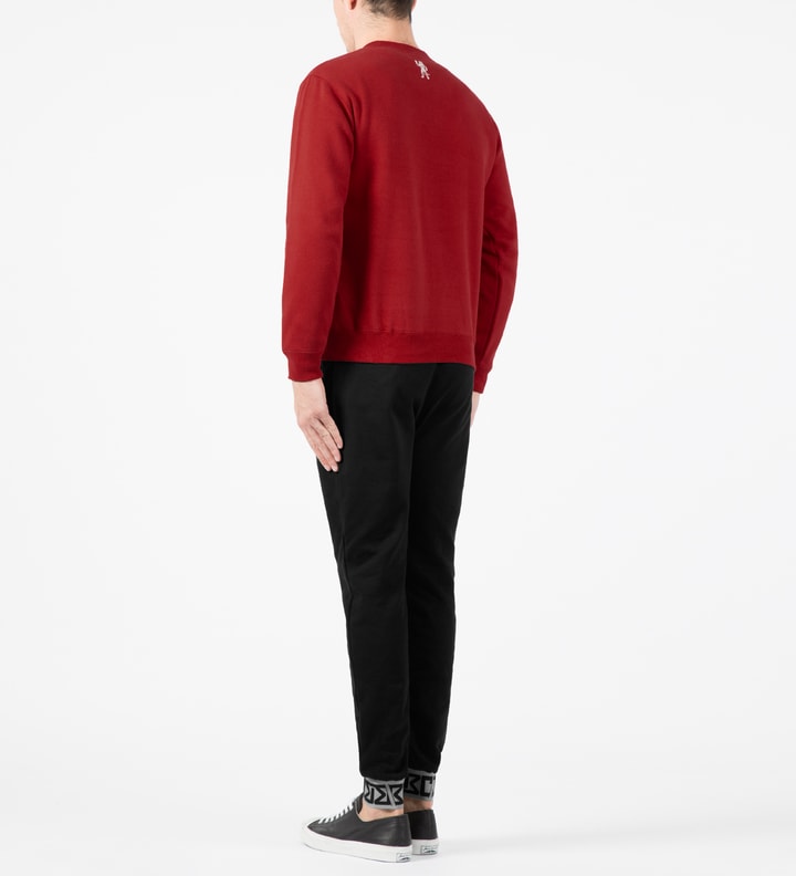 Billionaire Boys Club Red SKLOCT OG Logo Crewneck Sweater