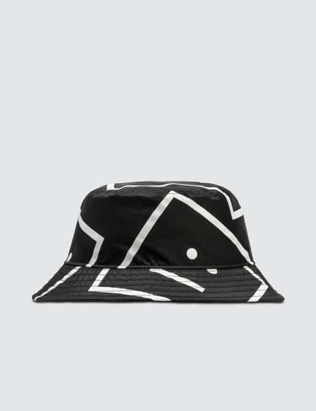 Acne Studios Face Motif Nylon Bucket Hat Acne Studios Face-motif bucket hat in black - Black|C40071BLACK main image 2