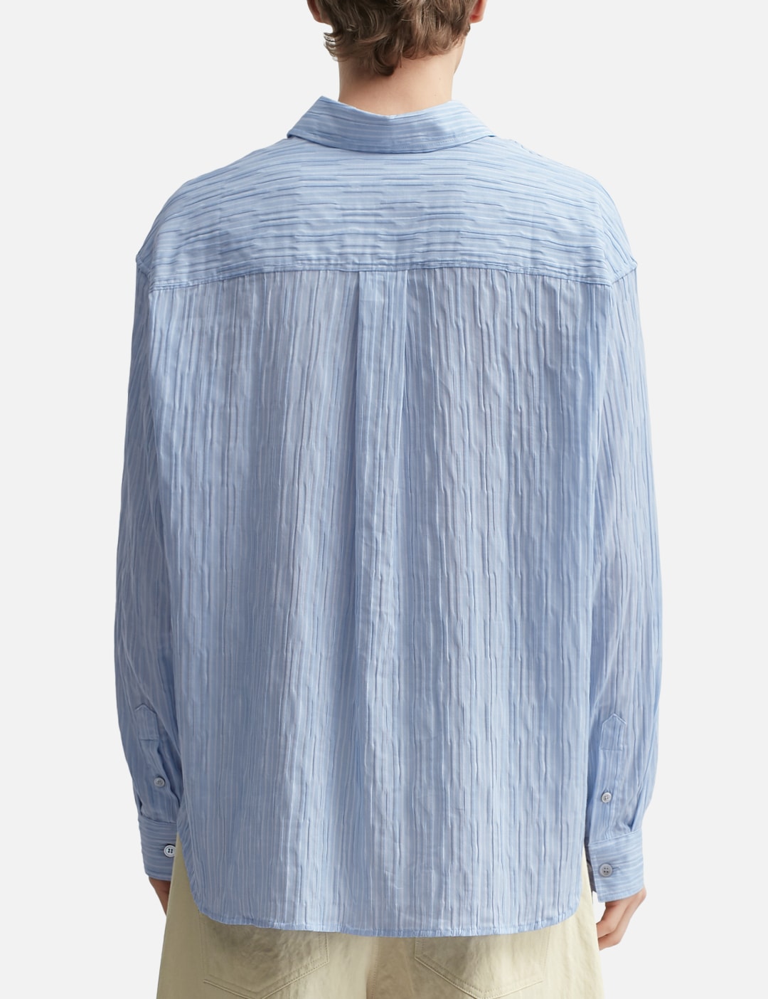 Semi-Overfit Wrinkle Stripe Shirt view 19