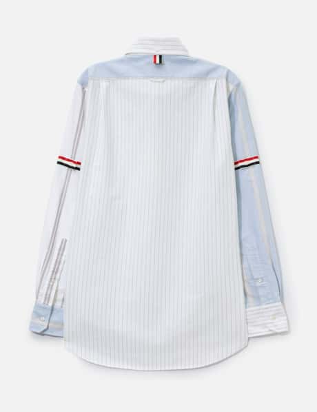 Funmix Shirt With Grosgrain Armbands In Pinstripe Oxford view 8