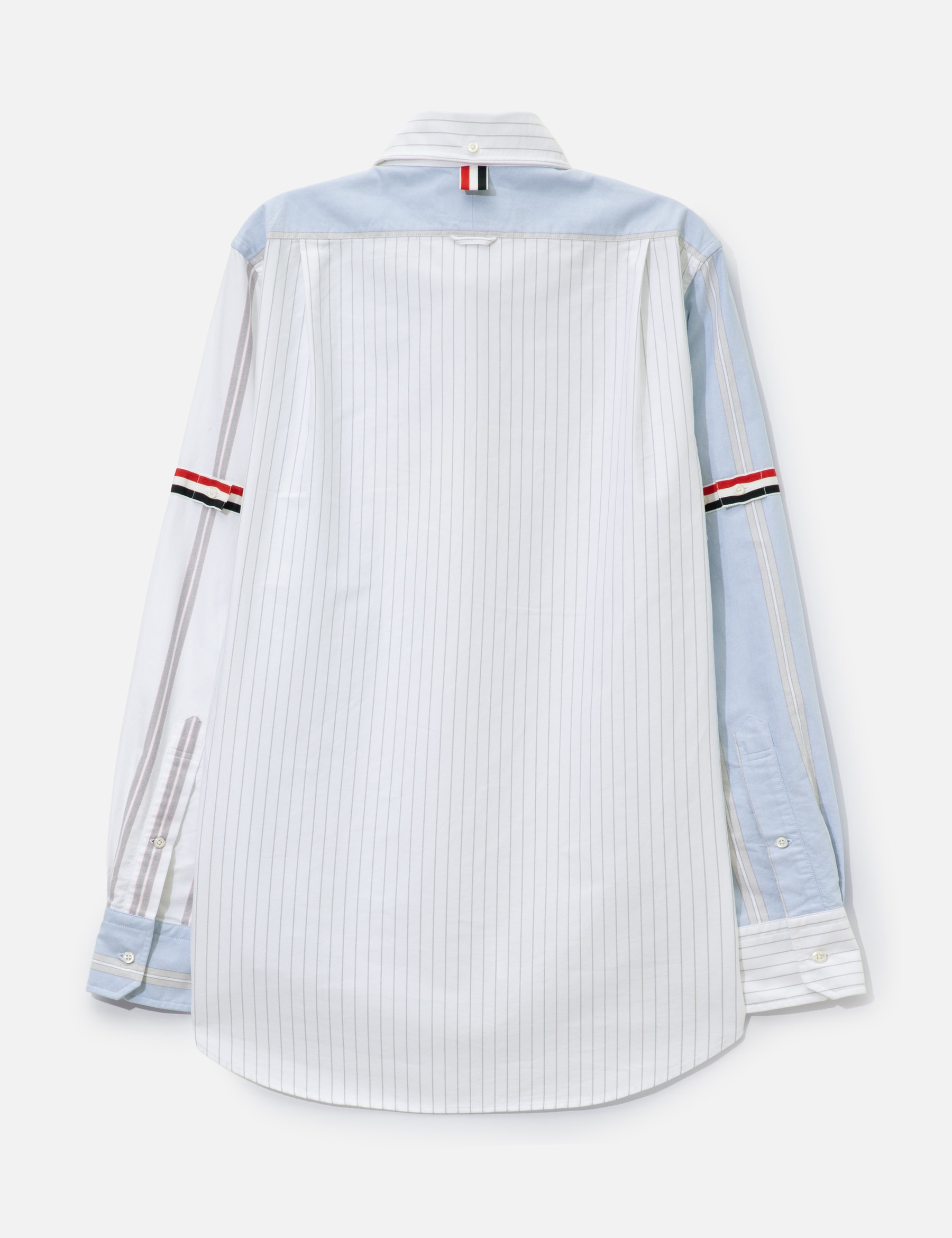 Funmix Shirt With Grosgrain Armbands In Pinstripe Oxford view 17