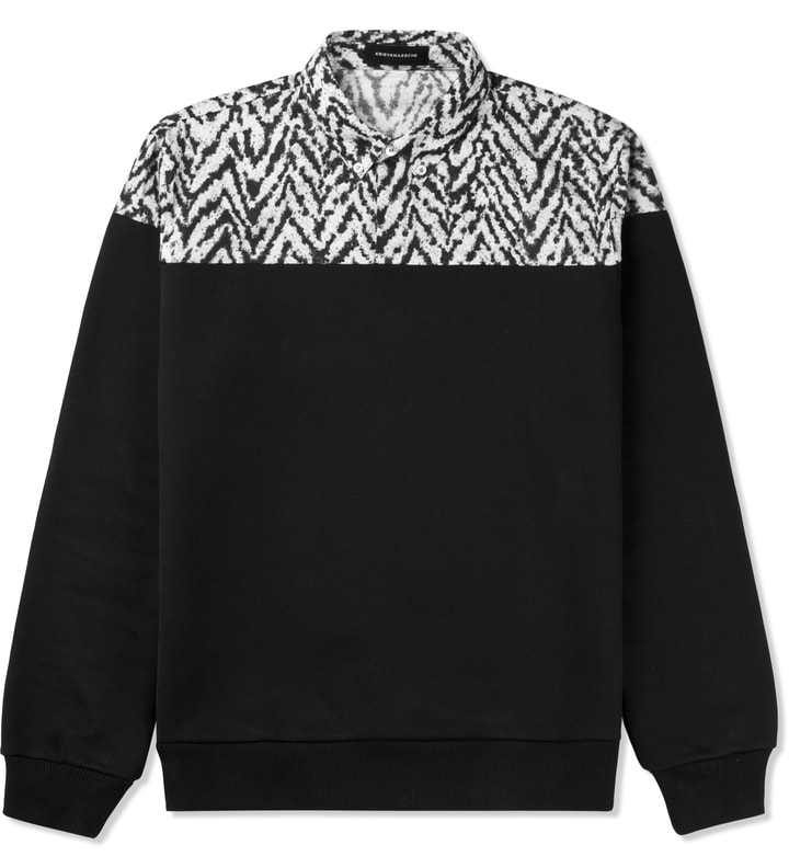 Noir Hybrid Chemise Imprime Chevron Sweatshirt Placeholder Image
