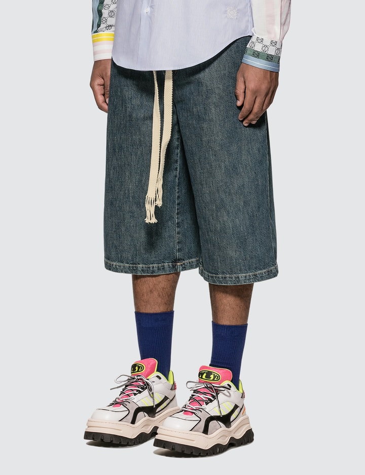 Drawstring Denim Shorts Placeholder Image