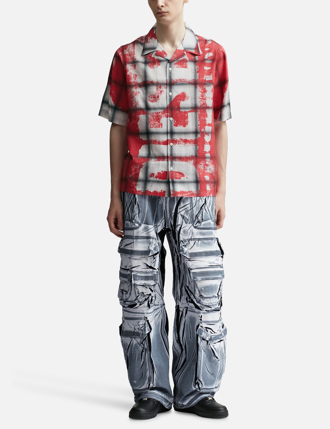 S-Nabil Check Bowling Shirt With Fading Logo view 20