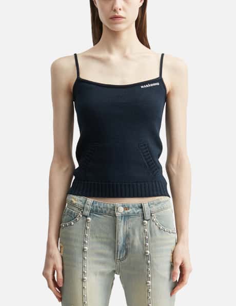 Navy Blue Knit Cami Top view 10