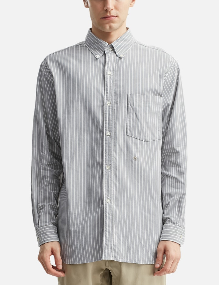 Button Down Stripe Wind Shirt Placeholder Image