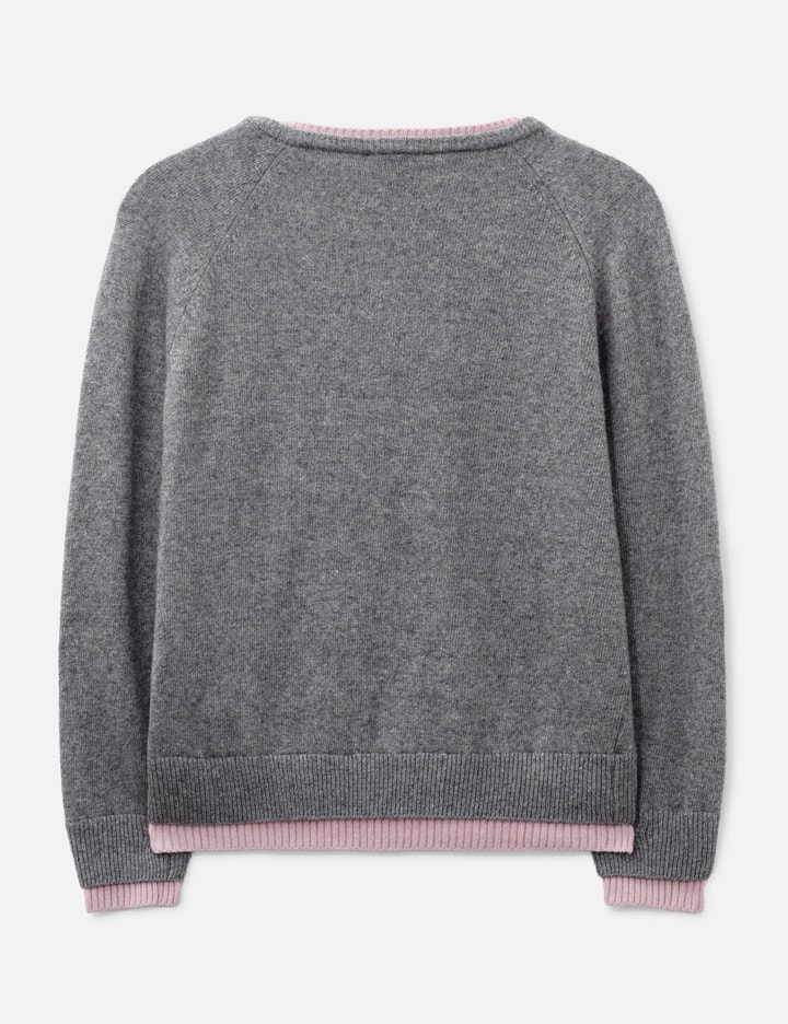 Glowny Raccoon Hazy Layered V-Neck Knit