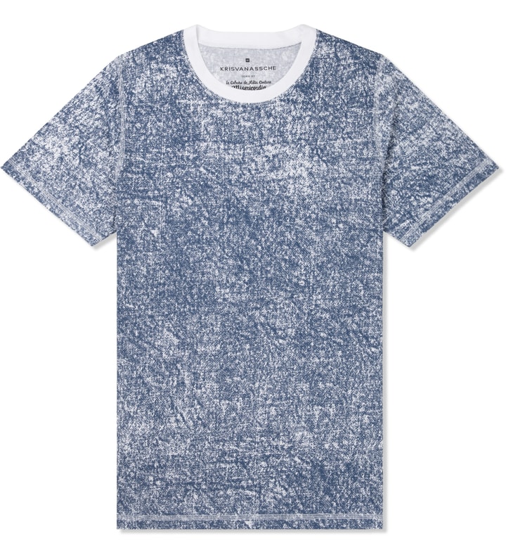 Blue Denim Effect Print T-Shirt Placeholder Image