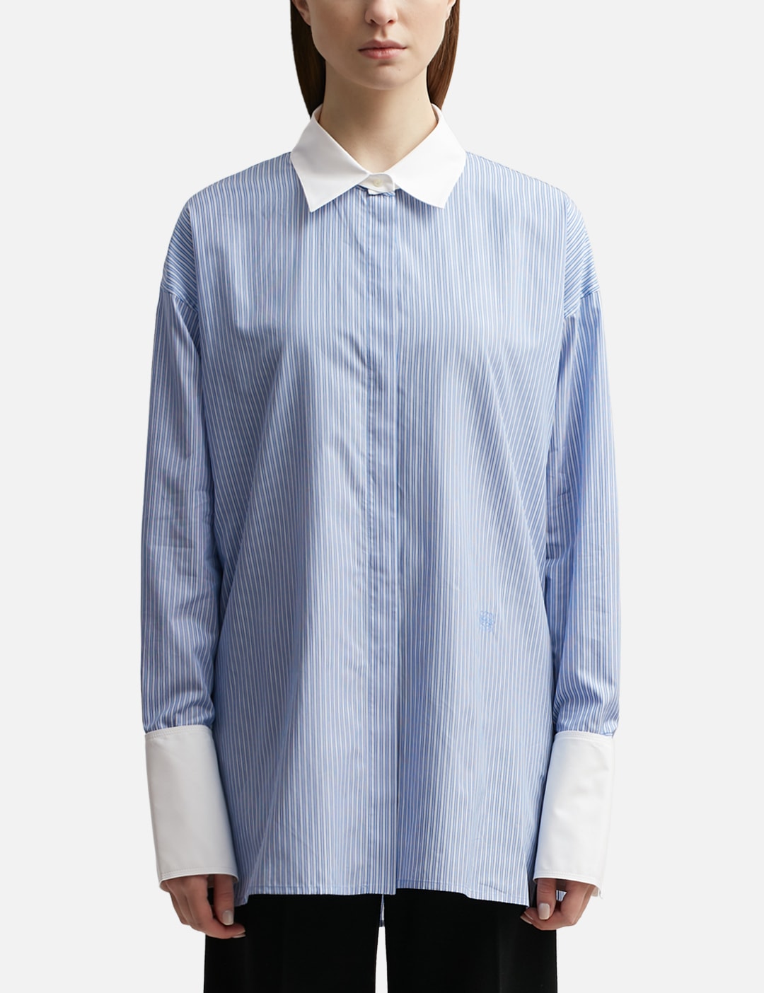 Deconstructed Shirt In Striped Cotton