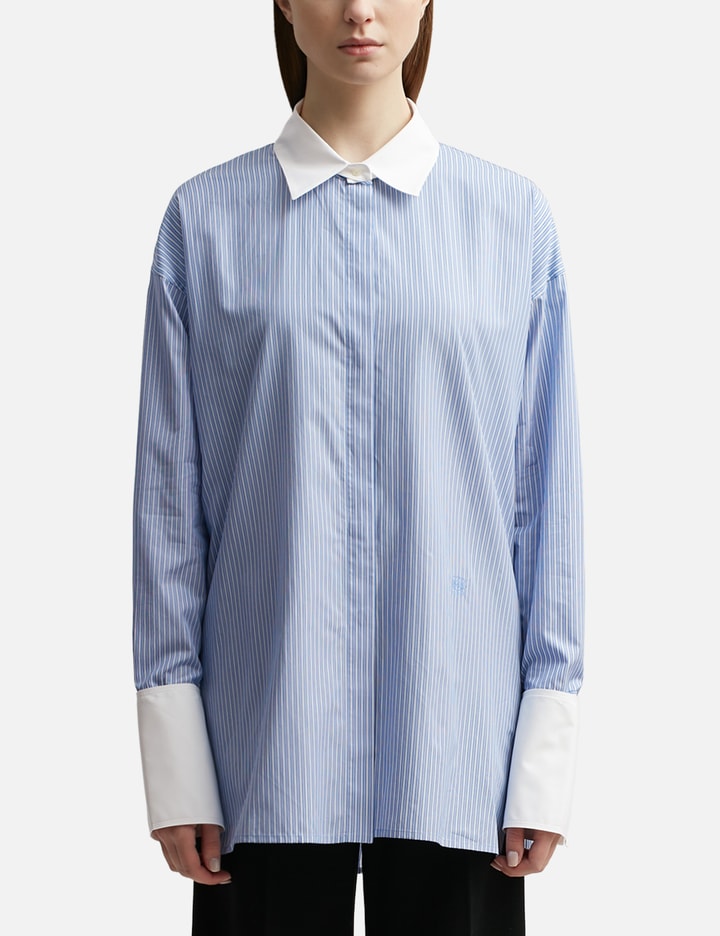 Deconstructed Shirt In Striped Cotton Placeholder Image