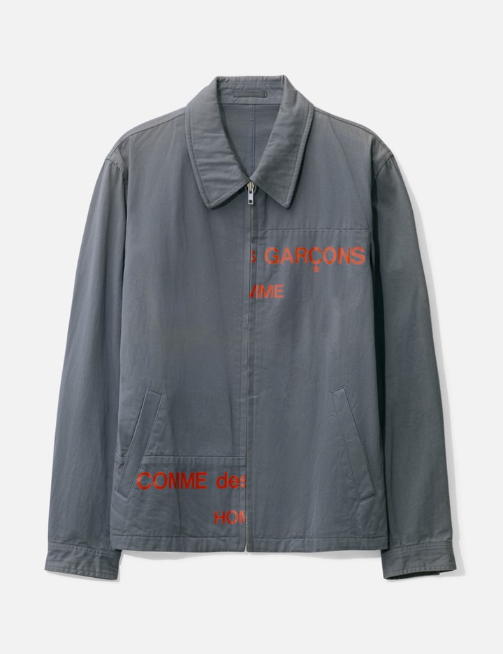 Comme Des Garçons Homme Deux Logo Print Jacket In Grey