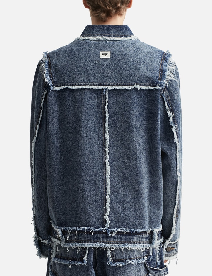 Distressed Raw Edge Denim Jacket Placeholder Image