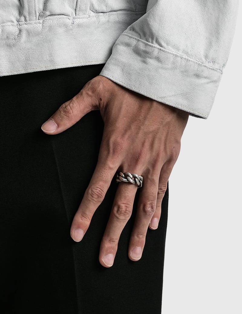 Maison Margiela ツートーンチェーンリング（Maison Margiela - カーブチェーン リング | HBX - ハイプビースト）