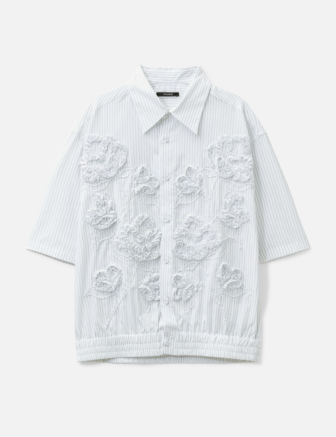 Flower Embroidery Short Sleeve Shirt