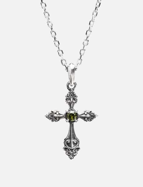 MIDNIGHTFACTORY Oxidised Cross Pendant Necklace (HBX Exclusive)