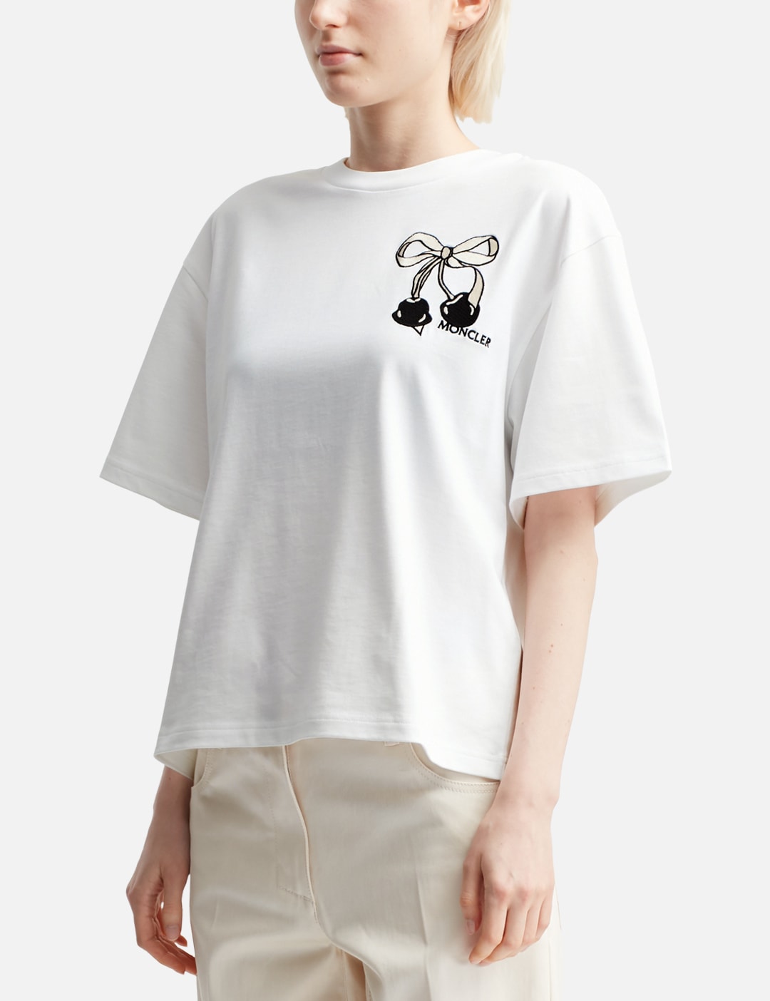 Embroidered Cherry Logo Cotton T-Shirt view 14