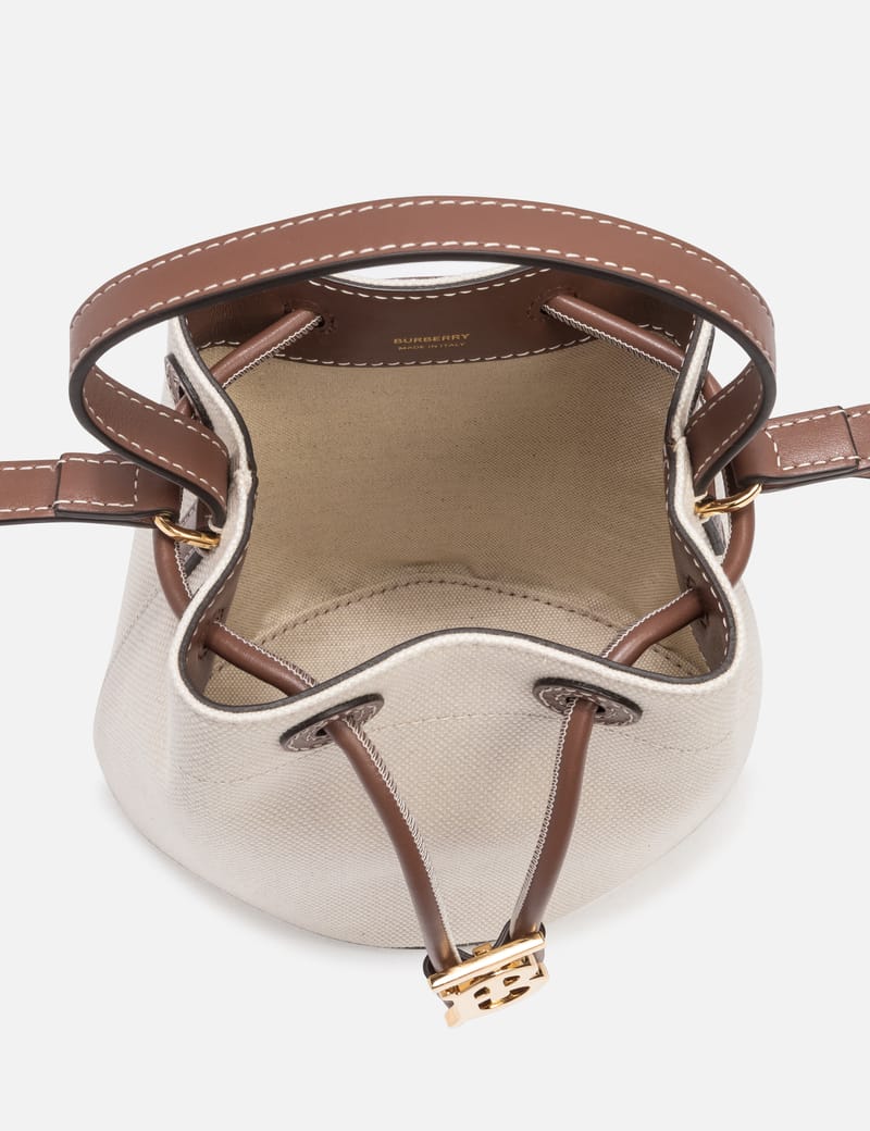 Burberry Mini TB Bucket Bag - Brown