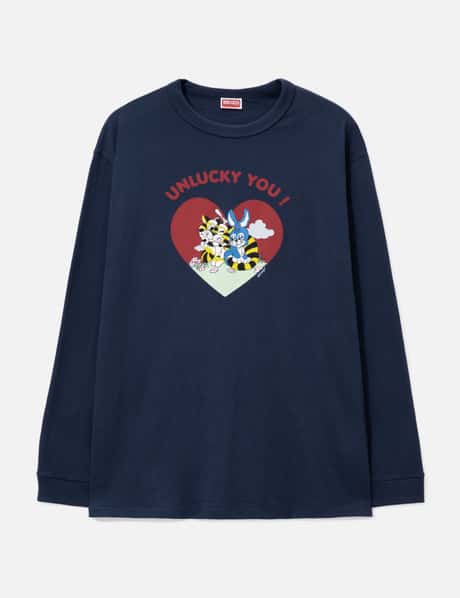 'KENZO Cartoon' Outlined Relax Long Sleeve T-Shirt view 6