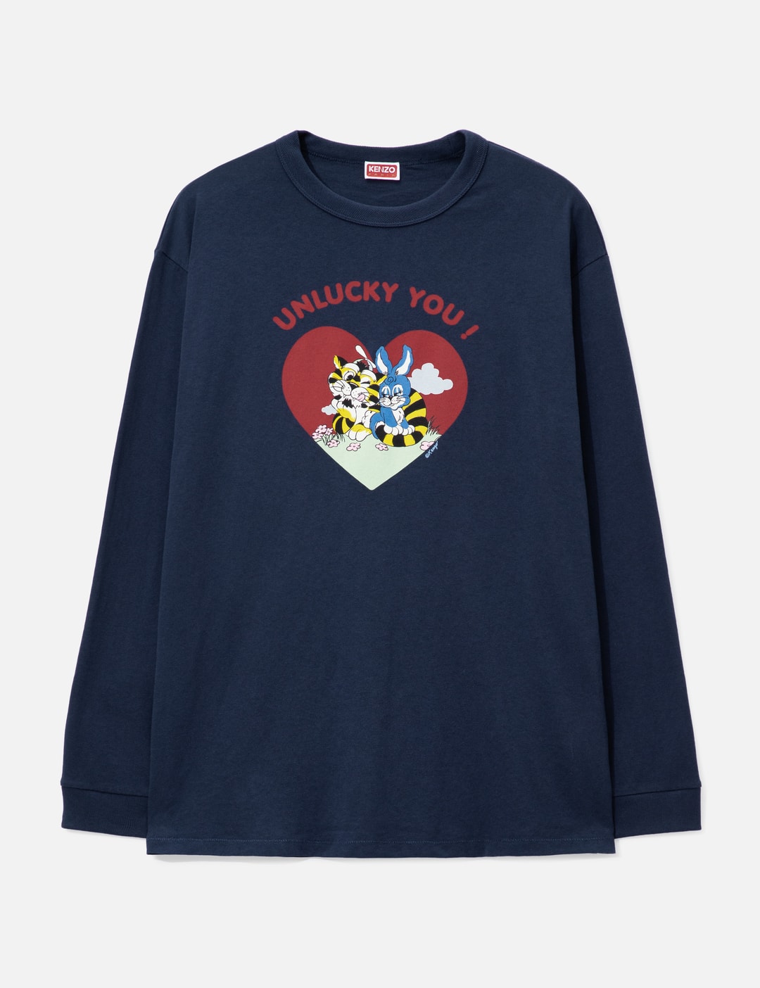'KENZO Cartoon' Outlined Relax Long Sleeve T-Shirt