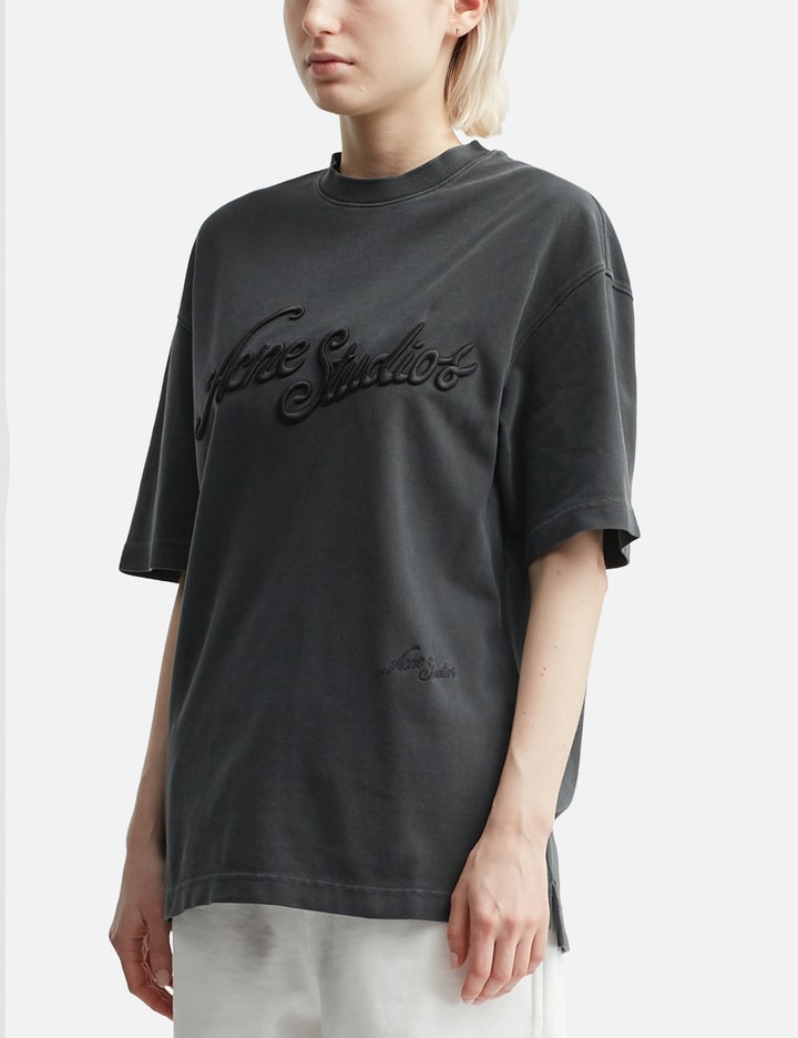 Acne Studios Black Relaxed Fit Logo T-shirt