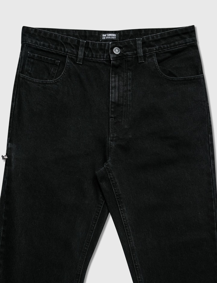 Zipped Pocket Cropped Denim Pants Placeholder Image