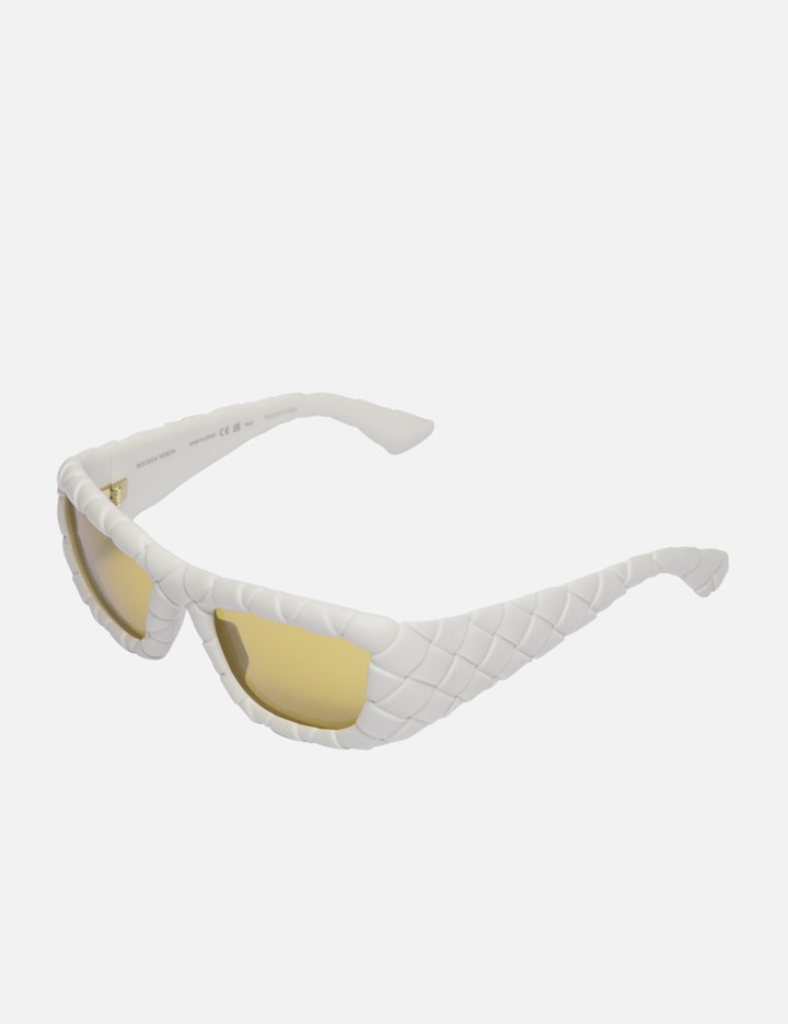 Bottega Veneta Eyewear Panthos Frame Sunglasses In White