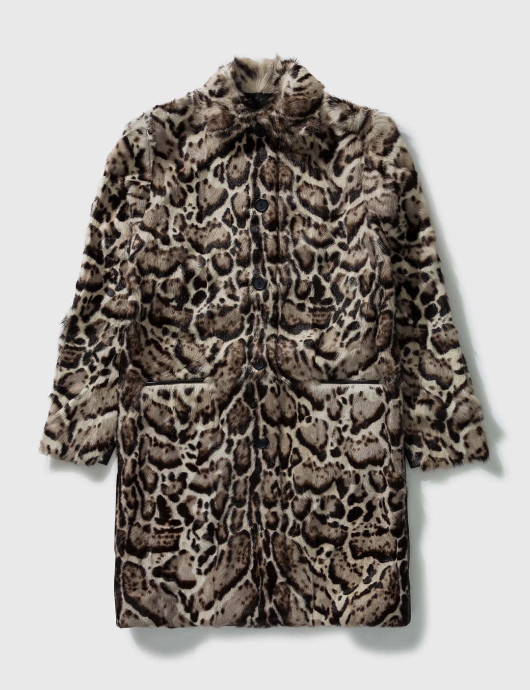 Christopher Kane Leopard Leather Long Coat Placeholder Image