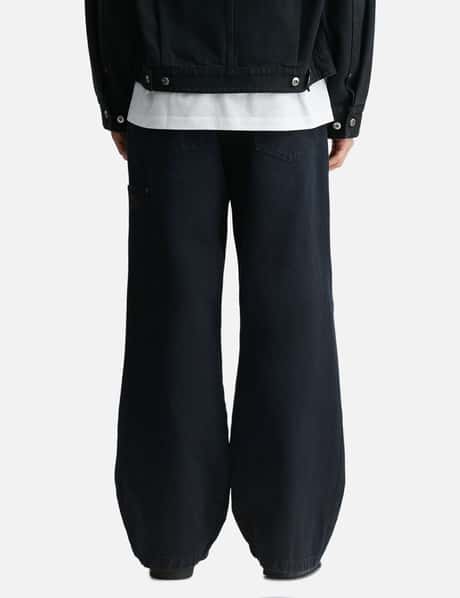 3D Wide Dyed Denim Pants view 12