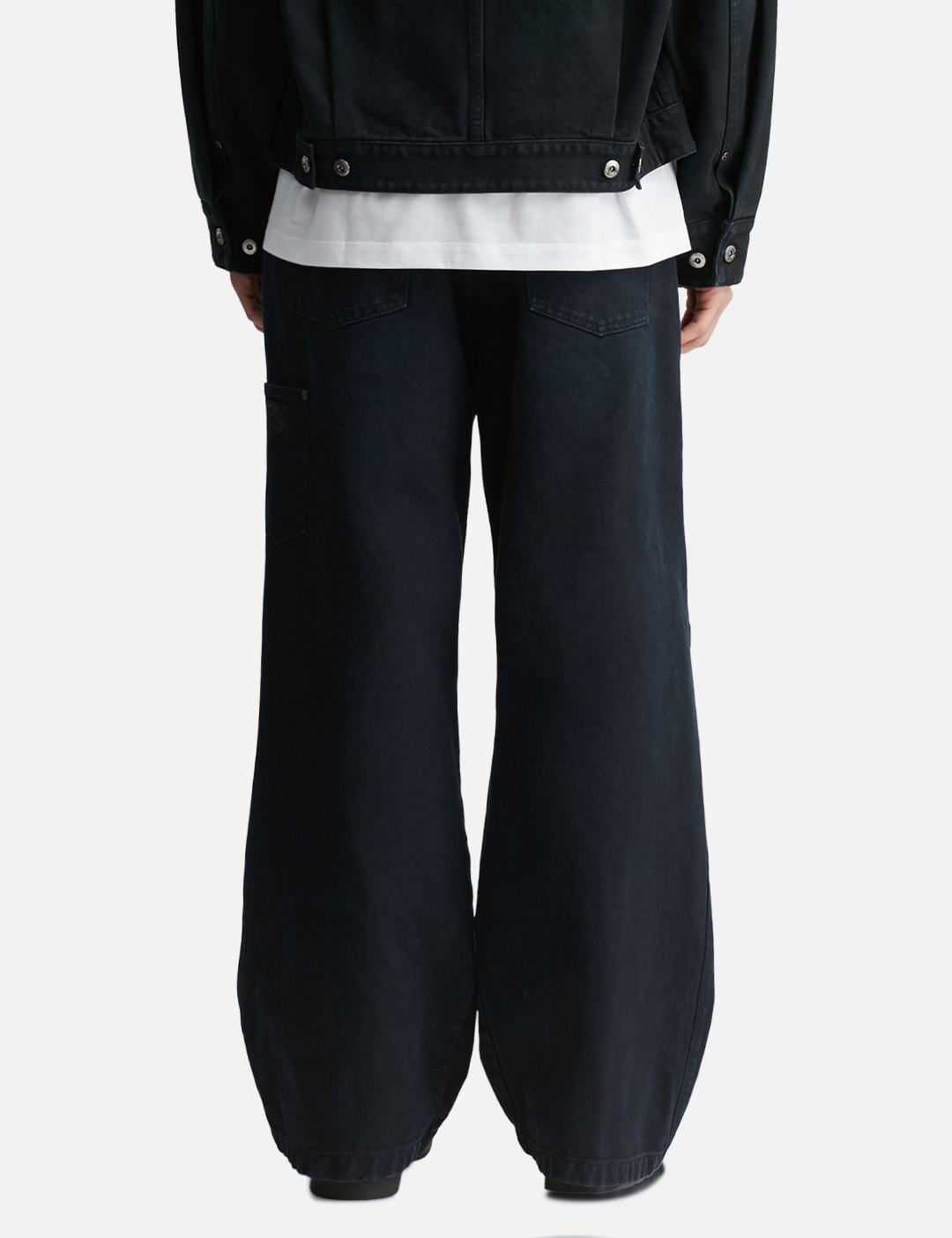 3D Wide Dyed Denim Pants view 13