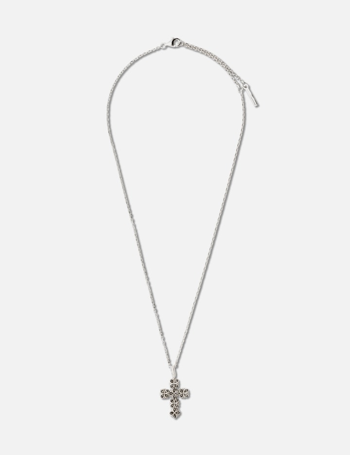 Maltese-Cross Quadruplets Cross Pendant Necklace