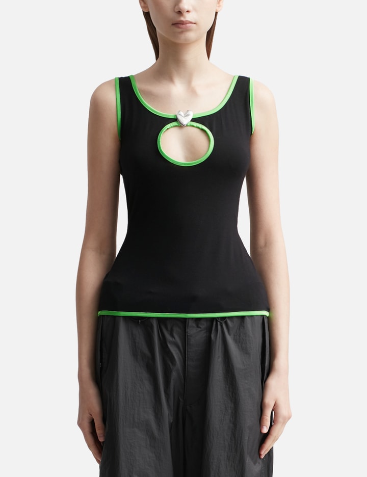 Ambush Heart Hole Tank Top In Black