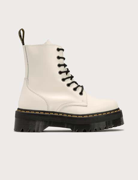 Dr Martens Jadon Boots Unisex Leather Boot Platform Lace Up White Smooth US 9 Jadon Smooth Leather Platform Boots in White | Dr. Martens main image 3